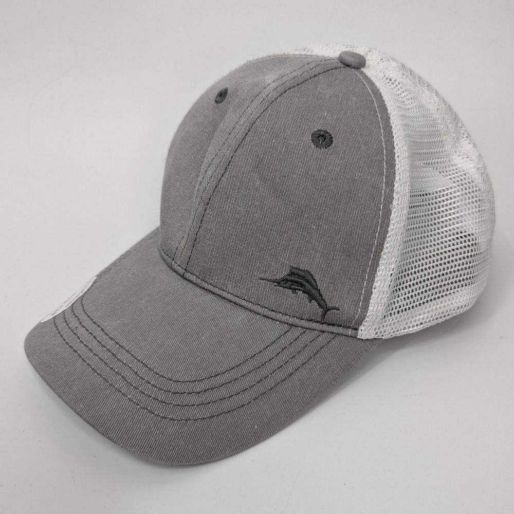 Tommy Bahama Men's Grey White Cotton Tip Your Cap Baja Mojito Baseball Hat NWOT
